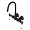 Kingston Brass AE3T0 3-3/8 Inch Wall Mount Tub Faucet, Matte Black AE3T0 - alternate 1